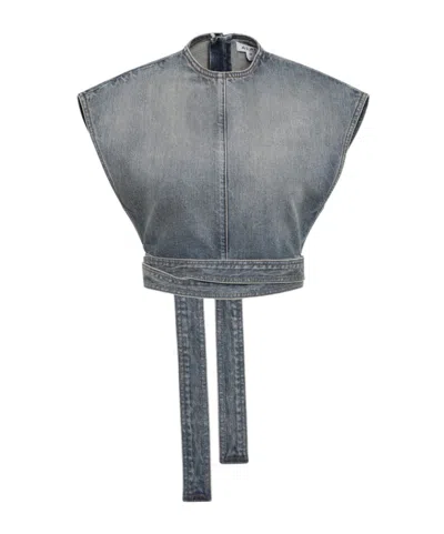 Alaïa Sleeveless T-shirt In Gray
