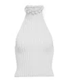 Alaïa Ringlet-detailed Knit Top In White