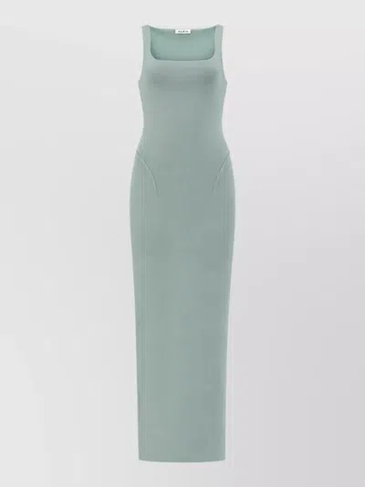 Alaïa Sleeveless Wide Neckline Midi Dress In Green