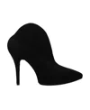 Alaïa Suede Booties With Front V Design 11cm In Black