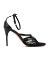 Alaïa Alaia Women Thong Sandals In Fishnet And Patent Leather