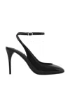 Alaïa Womens Azzedine Alaia 90 Ankle-strap Patent-leather Heels In Black