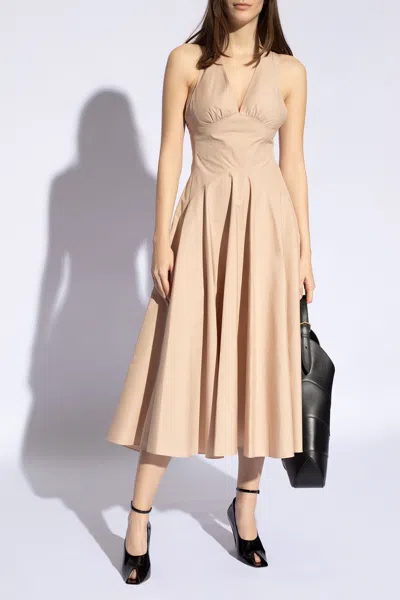 Alaïa Slip Dress In Beige