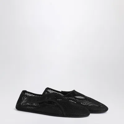 ALAÏA SLIPPER IN BLACK MESH