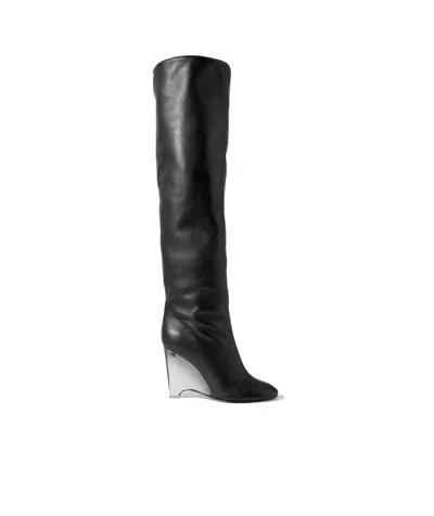 Alaïa Slope Heel Boots In Black