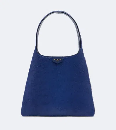Alaïa Small Calf Hair Top-handle Bag In Blue