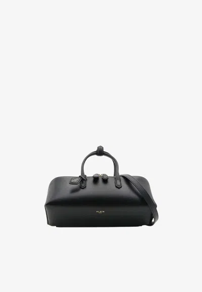 Alaïa Small Delta Leather Bag In Black