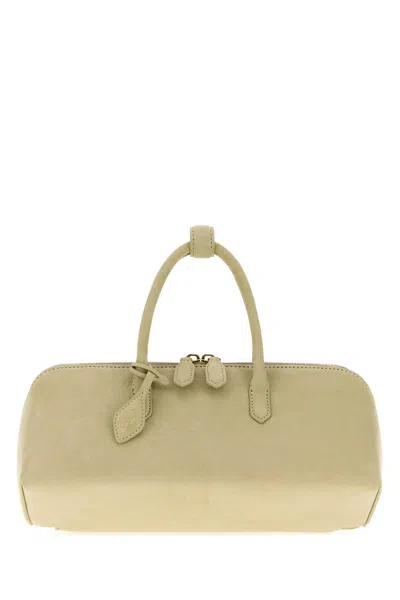 Alaïa Alaia Small Delta Nubuck Handbag With Golden Hardware In Green
