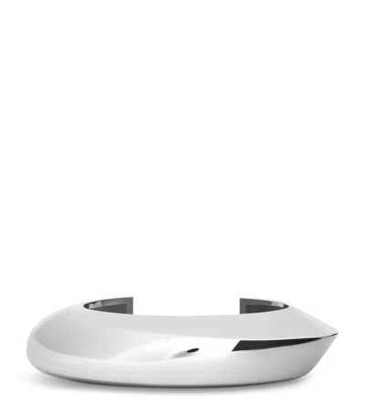 Alaïa Small Edge Cuff Bracelet In Neutral
