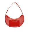 Alaïa Small Half-moon Fishing Net Underarm Bag In Red