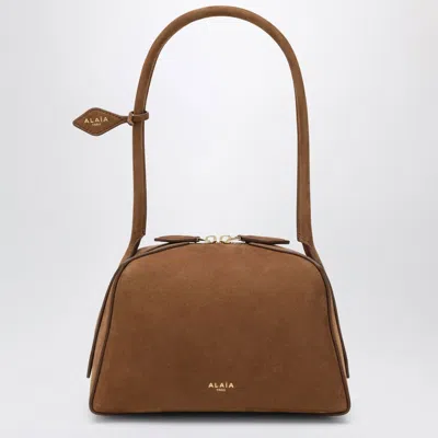 Alaïa Alaia Small Le Bouledogue Bag In Light Brown Nubuck