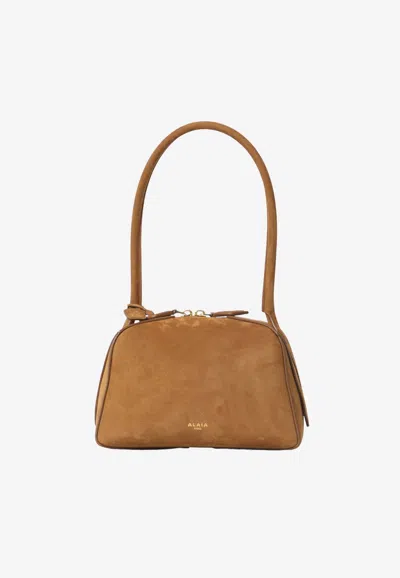 Alaïa Le Bouledogue Shoulder Bag Small In Brown