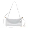 Alaïa Womens Blanc Optique Le Click East West Medium Leather Shoulder Bag In White