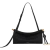 Alaïa Le Click Medium Shoulder Bag In Glossy Leather In Noir