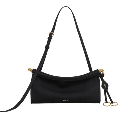 ALAÏA ALAÏA SMALL LE CLICK EAST/WEST LEATHER SHOULDER BAG