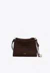 Alaïa Small Le Click Leather Crossbody Bag In Brown