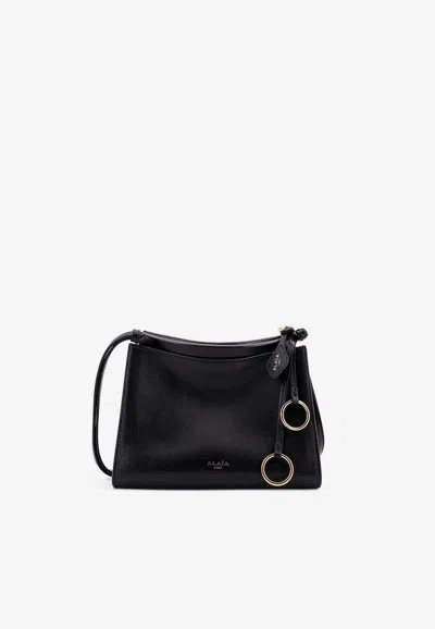 Alaïa Small Le Click Leather Shoulder Bag In Black