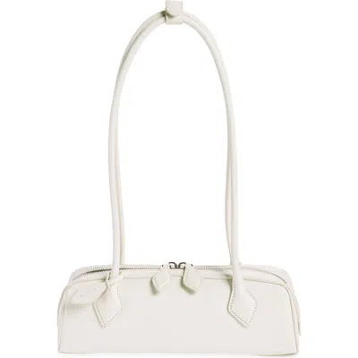 Alaïa Le Teckel Small White Leather Bag In Ivoire