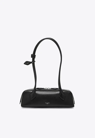 Alaïa Small Le Teckel Leather Shoulder Bag In Black