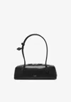Alaïa Womens Noir Le Teckel Branded-tag Leather Shoulder Bag In Black