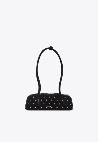 Alaïa Small Le Teckel Shoulder Bag In Black