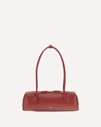 Alaïa Small Le Teckel Shoulder Bag In Burgundy