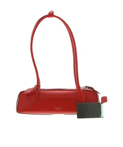 Alaïa Small Le Teckle Shoulder Bag In Red