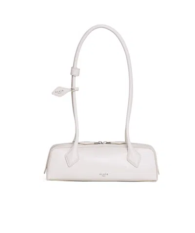 Alaïa Alaia Ivoire Le Teckel Leather Top-handle Bag In White