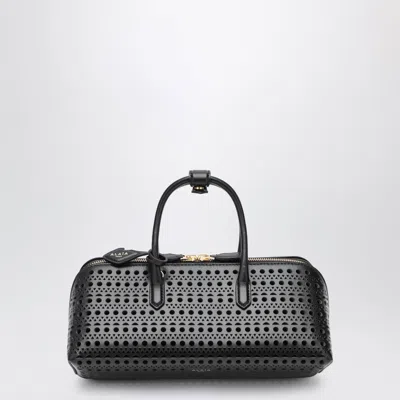 Alaïa Alaia Small Mini Delta Bag In Calfskin In Red