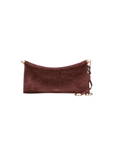 Alaïa Small Shoulder Bag "le Click East West" In Brown