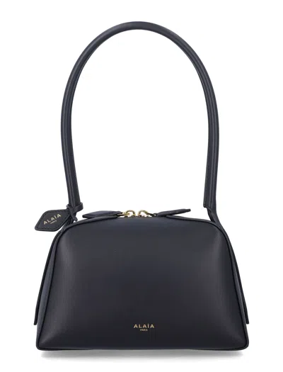 Alaïa Alaia Small Shoulder Bag With Top Handle, 12 Cm X 22 Cm X 11 Cm In Nero
