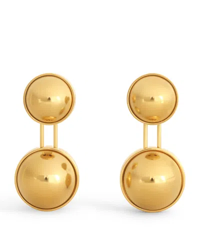 Alaïa Small Sphere Pendant Drop Earrings In Gold
