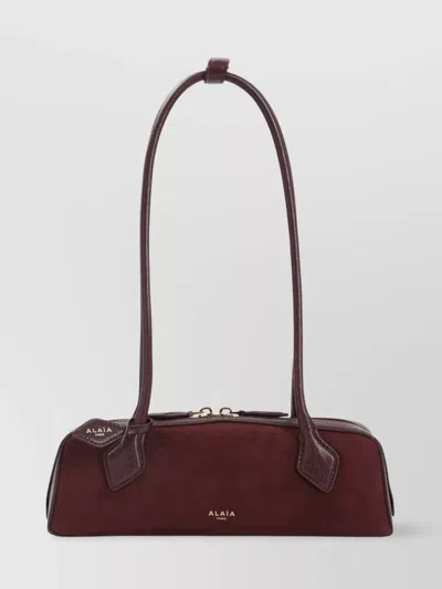 Alaïa Small Suede Shoulder Bag Top Handles