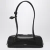 Alaïa Le Teckel Small Grained Leather Shoulder Bag In Black