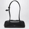 Alaïa Le Teckel Small Grained Leather Shoulder Bag In Black