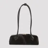 Alaïa Le Teckel Small Leather-trimmed Calf Hair Shoulder Bag In Black