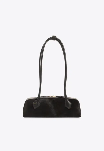 Alaïa Small Teckel Pony Hair Clutch In Brown