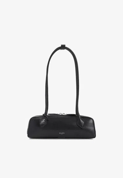 Alaïa Small Teckel Shoulder Bag In Black