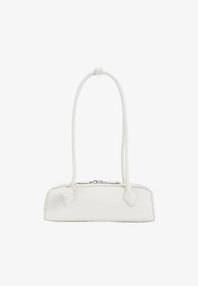 Alaïa Small Teckel Shoulder Bag In White