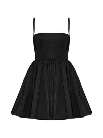 Alaïa Pleated Sleeveless Mini Dress In Black