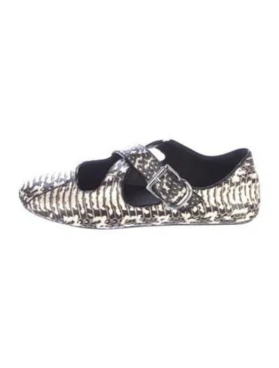 Pre-owned Alaïa Snakeskin Animal Print Espadrilles W/ Tags In Multi