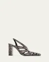 Alaïa Snakeskin Leather Cutout Slingback Pumps In Multi