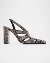 Alaïa Snakeskin Leather Cutout Slingback Pumps In Multi