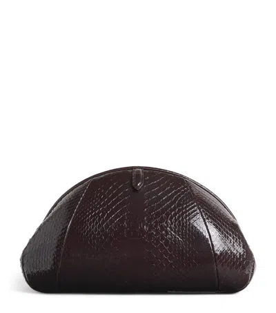 Alaïa Snakeskin Purse Clutch Bag In Black
