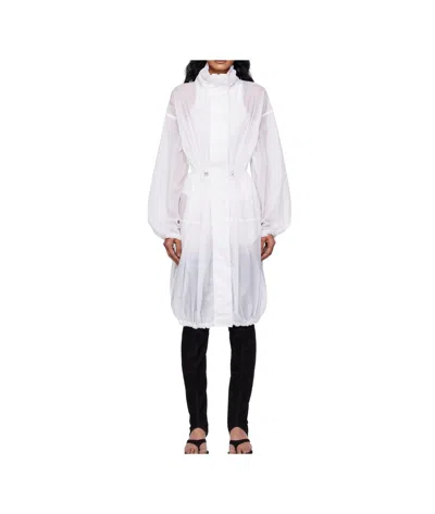 Alaïa Soft Nylon Bubble Parka In White
