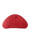 Alaïa Solid Color Suede Clutch In Red