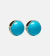 Alaïa Sphere Silver-tone Earrings In Blue