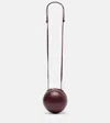 Alaïa Sphere Mini Leather Shoulder Bag In Brown