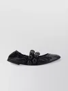 Alaïa Embellished Crinkled-leather Ballet Flats