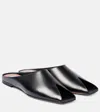 Alaïa Elegant Open-toe Leather Flats For Women In Black